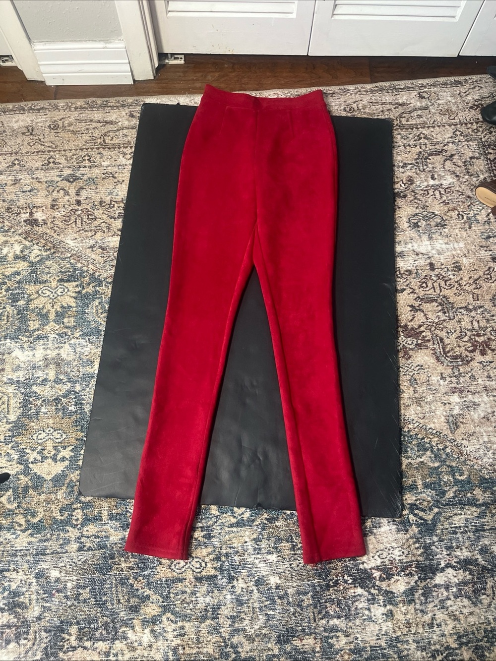 Oh Polly red spandex skinny high waisted pants size 8